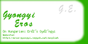 gyongyi eros business card